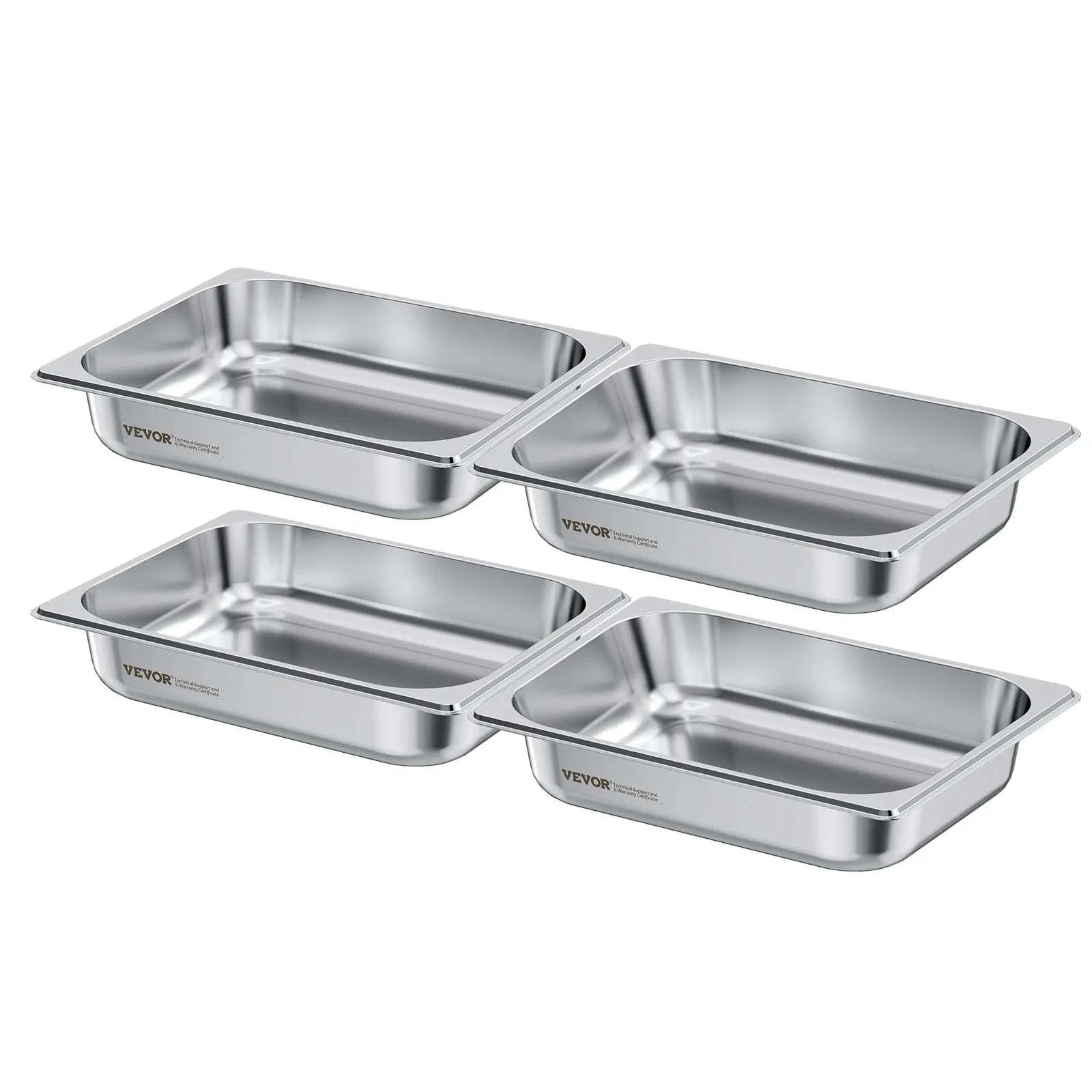 Stainless Steel Hotel Pan 1/2 Size Steam Table Pans Set-6pcs 4inch / france