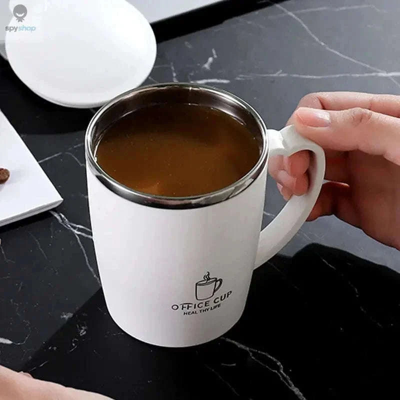 Stainless Steel Insulated Coffee Mug 350ml with Handle-black / 350ml
