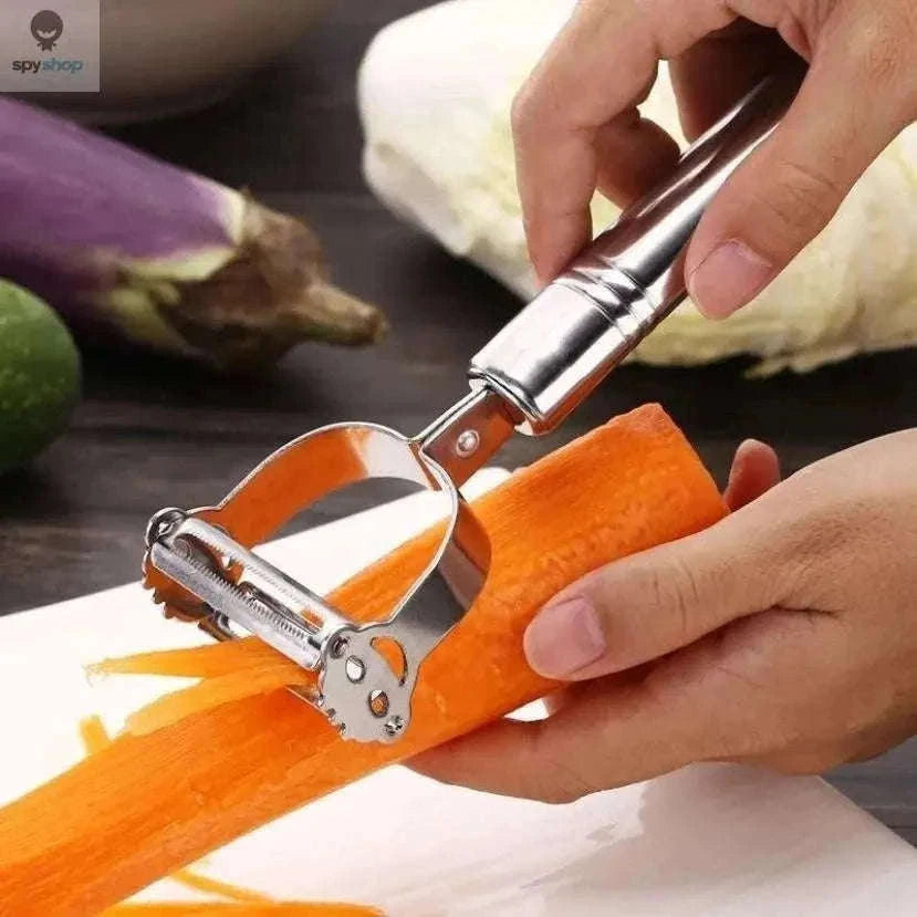 Stainless Steel Julienne Peeler for Fast, Clean Vegetable Prep-Default Title