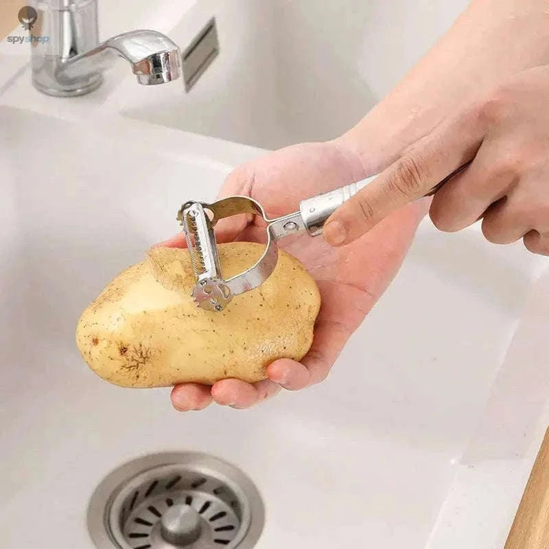 Stainless Steel Julienne Peeler for Fast, Clean Vegetable Prep-Default Title