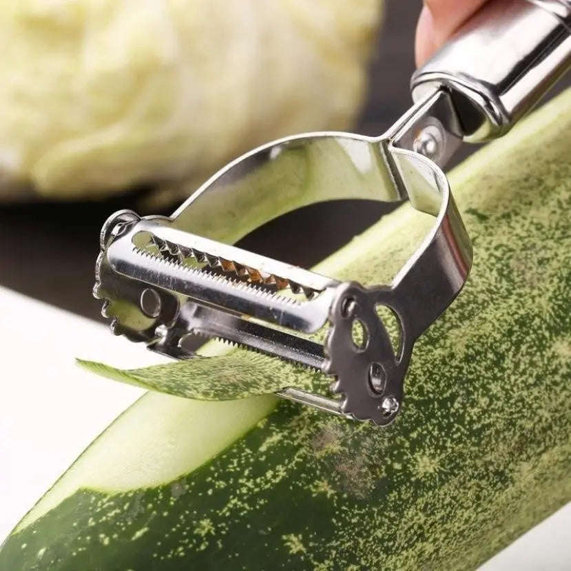 Stainless Steel Julienne Peeler for Fast, Clean Vegetable Prep-Default Title
