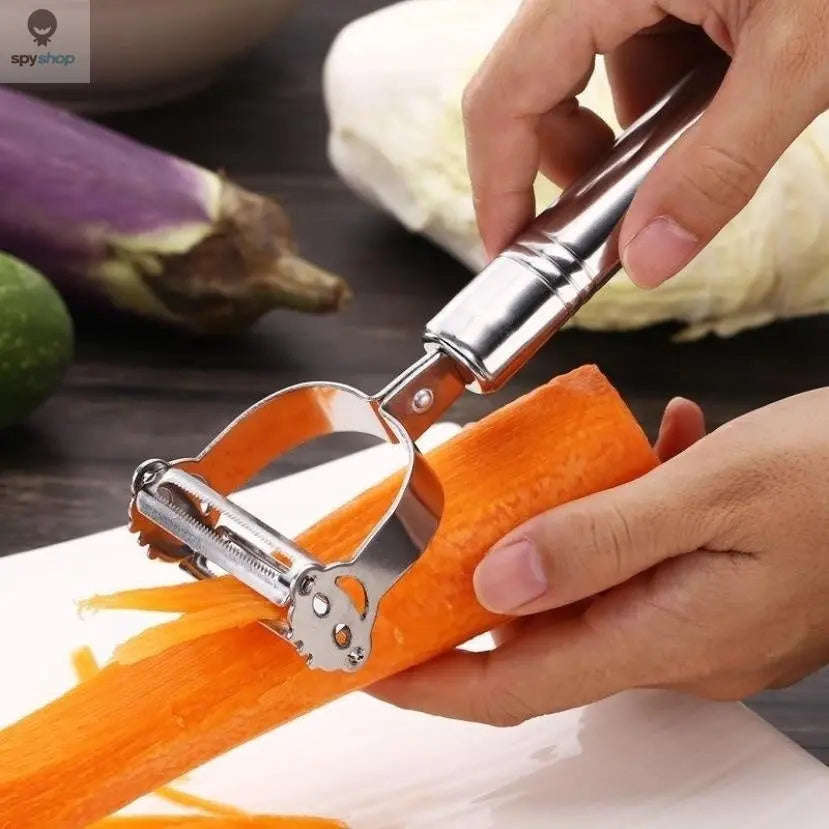 Stainless Steel Julienne Peeler for Fast, Clean Vegetable Prep-Default Title