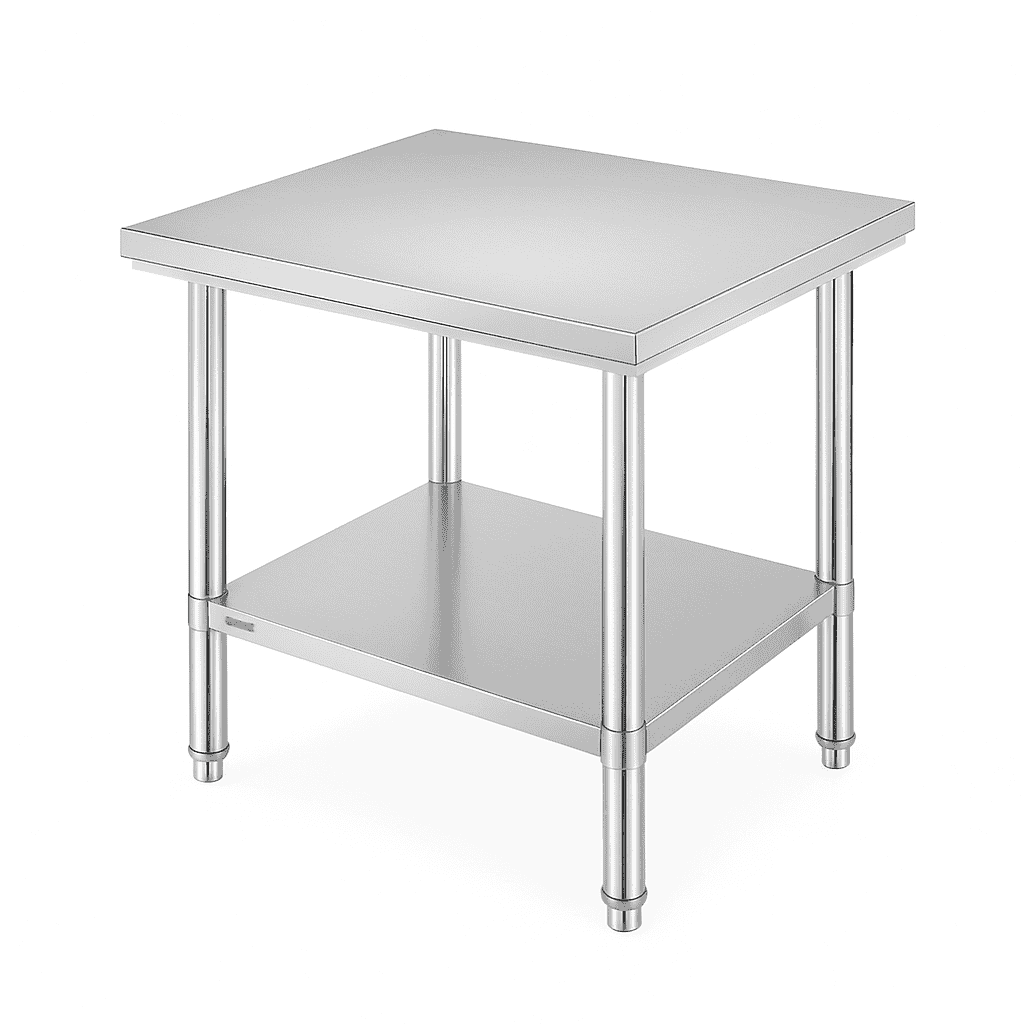 Stainless Steel Kitchen Work Table with Adjustable Shelf-30x24x32 inch / United States