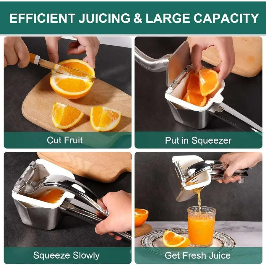 Stainless Steel Manual Citrus Juicer Press with Non-Slip Grip-United States