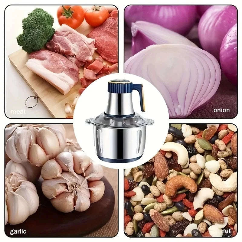 Stainless Steel Meat Grinder and Vegetable Chopper-United States / light green / US|110 V