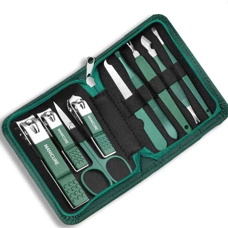 Stainless Steel Nail Kit for Manicures, Pedicures, and Grooming-SET086-18pcs set
