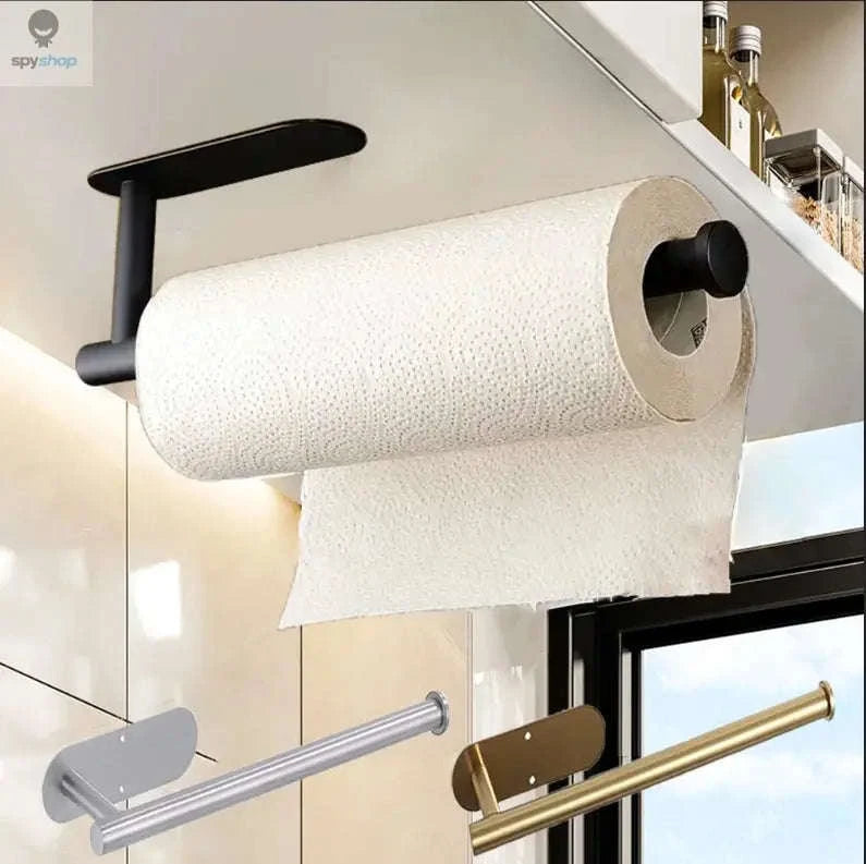 Stainless Steel Paper Towel Holder – Durable, Modern, Easy Installation-Black Paper Holder