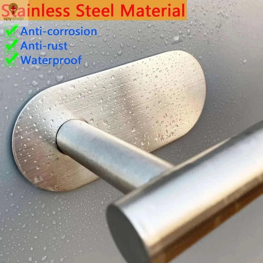 Stainless Steel Paper Towel Holder with Adhesive or Screw Mount-Black Paper Holder
