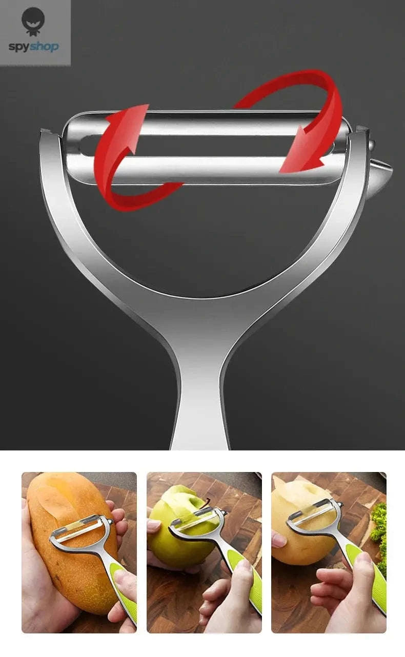 Stainless Steel Peeler – Multi‑Function Tool for Easy Food Prep-1pc black B