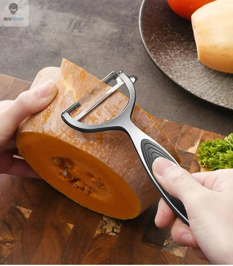Stainless Steel Peeler – Multi‑Function Tool for Easy Food Prep-1pc black B