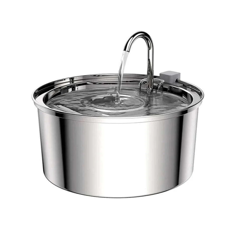 Stainless Steel Pet Water Fountain with Smart Filtration-Premium version