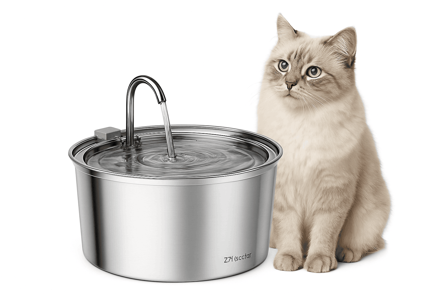 Stainless Steel Pet Water Fountain with Smart Filtration-Premium version