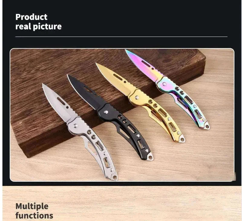 Stainless Steel Pocket Knife Keychain for Everyday Carry-