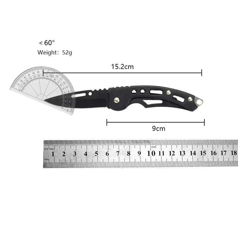 Stainless Steel Pocket Knife Keychain for Everyday Carry-golden