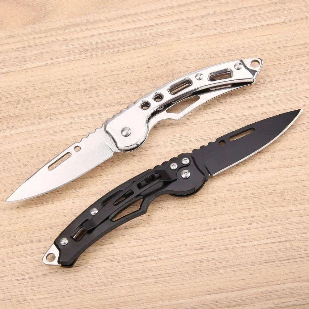 Stainless Steel Pocket Knife Keychain for Everyday Carry-golden