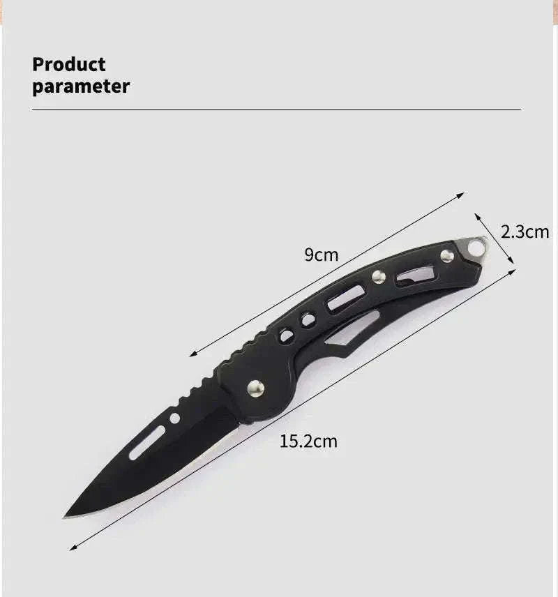 Stainless Steel Pocket Knife Keychain for Everyday Carry-golden