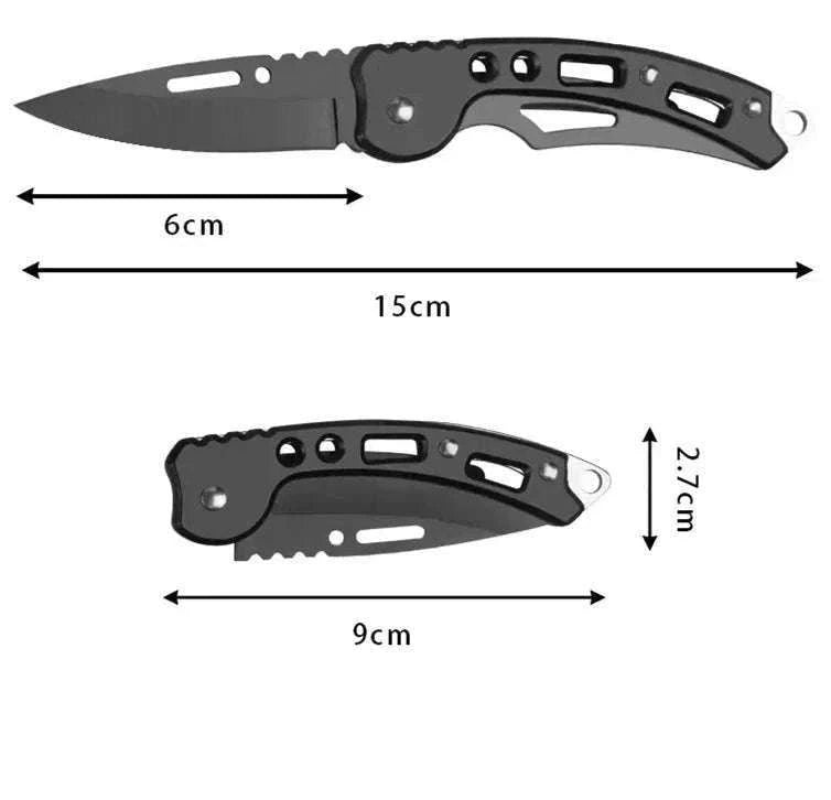 Stainless Steel Pocket Knife Keychain for Everyday Carry-golden