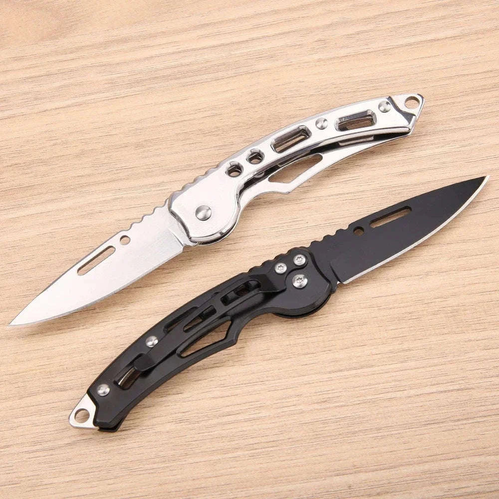 Stainless Steel Pocket Knife Keychain-golden
