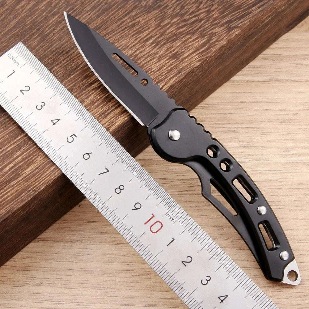 Stainless Steel Pocket Knife Keychain-golden