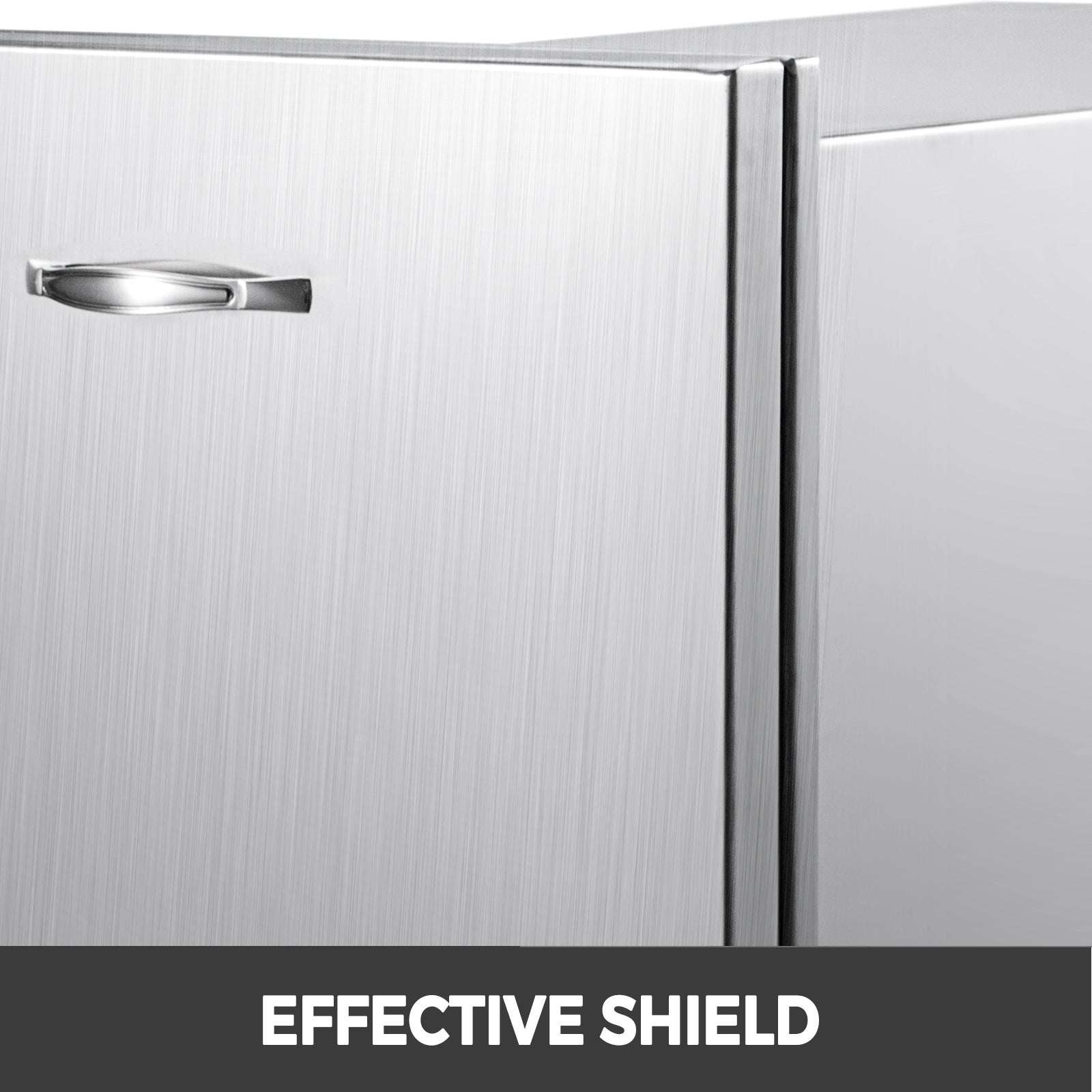 Stainless Steel Pull-Out Trash Drawer for Outdoor Kitchen Storage-Type C / United States