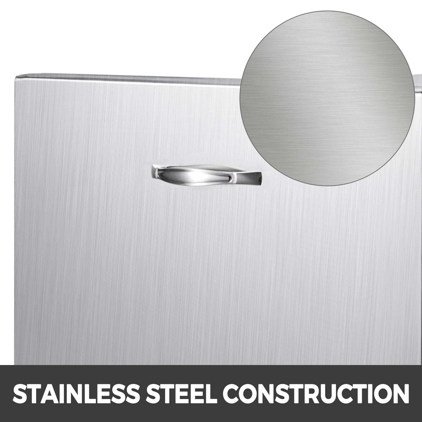 Stainless Steel Pull-Out Trash Drawer for Outdoor Kitchen Storage-Type C / United States