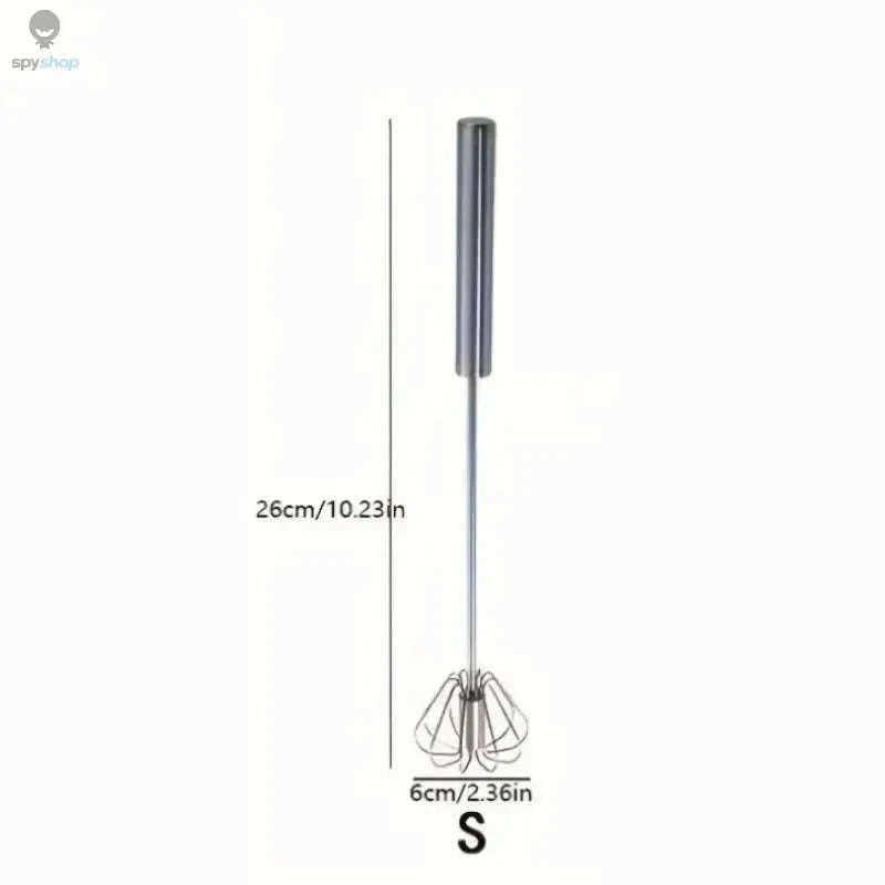 Stainless Steel Semi-Automatic Egg Beater for Easy Mixing-S size 2pcs
