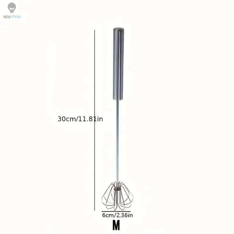 Stainless Steel Semi-Automatic Egg Beater for Easy Mixing-S size 2pcs