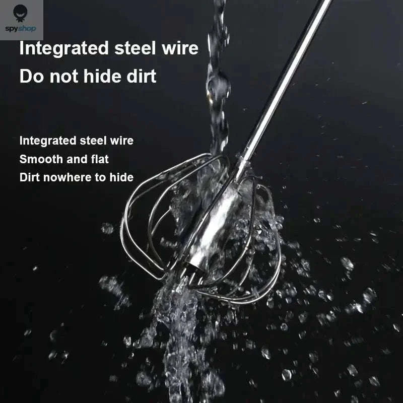 Stainless Steel Semi-Automatic Egg Beater for Easy Mixing-S size 2pcs