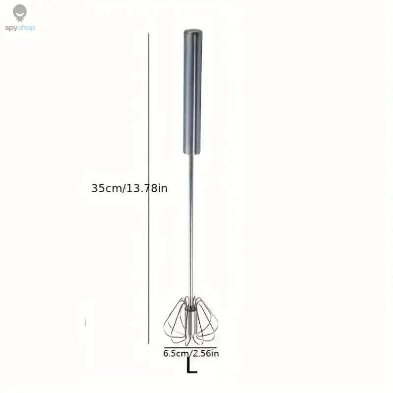 Stainless Steel Semi-Automatic Egg Beater for Easy Mixing-S size 2pcs