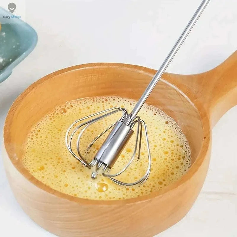 Stainless Steel Semi-Automatic Egg Beater for Easy Mixing-S size 2pcs
