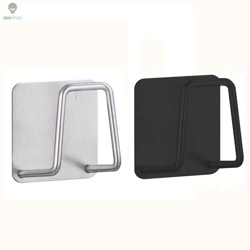 Stainless Steel Sink Sponge Rack-1pc Brushed silver