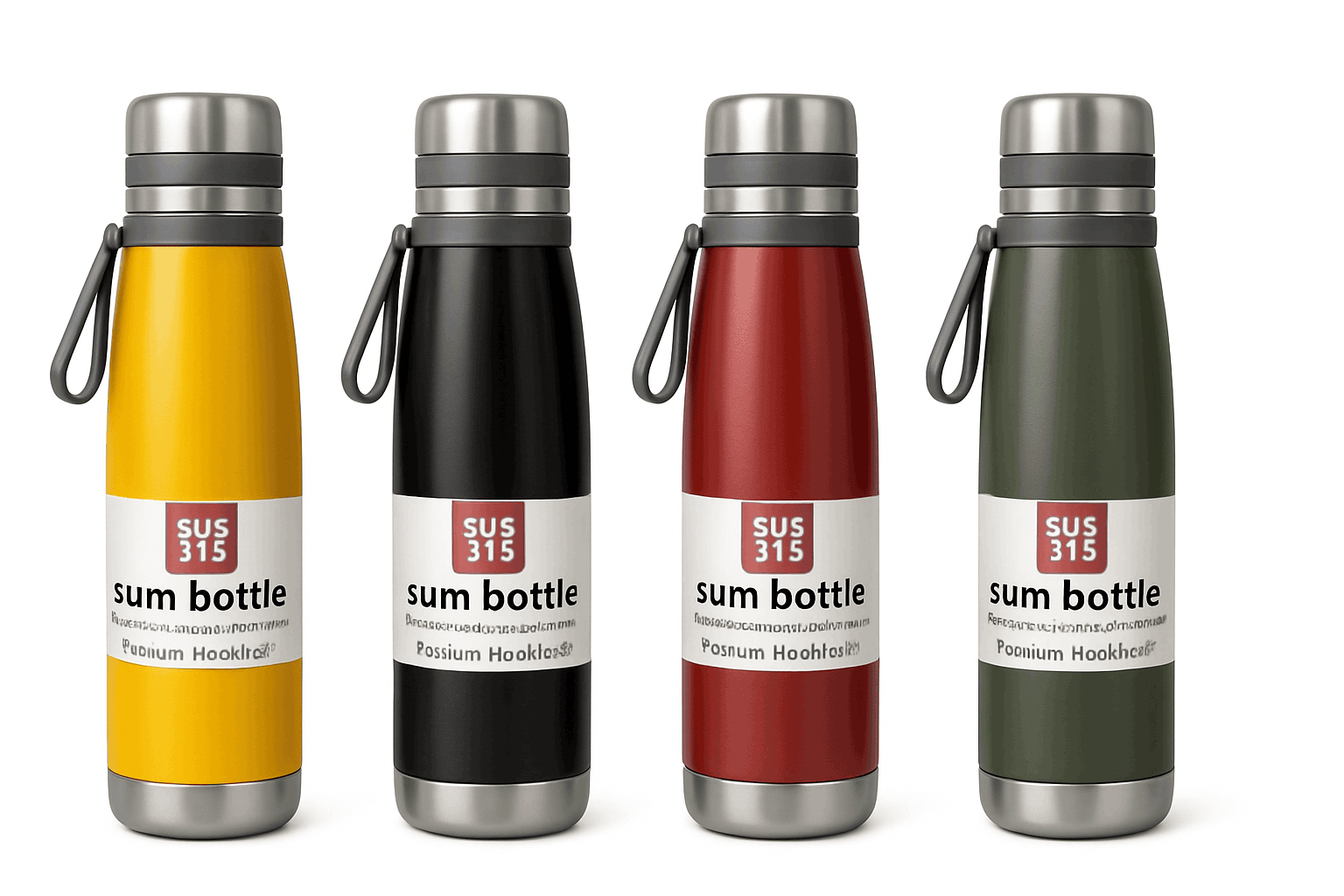 Stainless Steel Thermos Bottle, Large-Capacity Insulated Flask-1500ml yellow