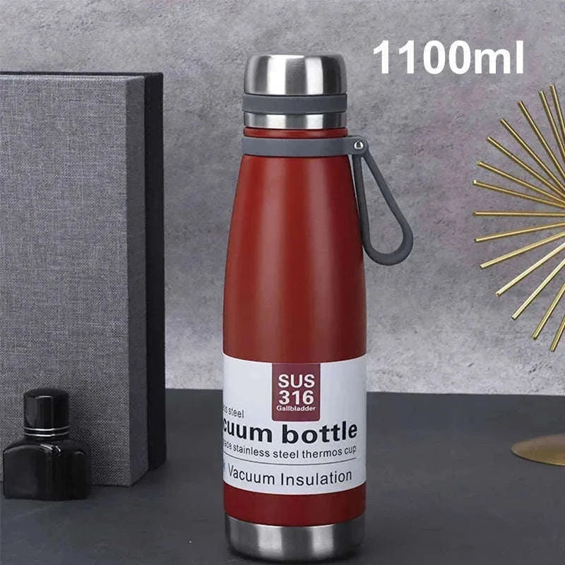 Stainless Steel Thermos Bottle, Large-Capacity Insulated Flask-1500ml yellow