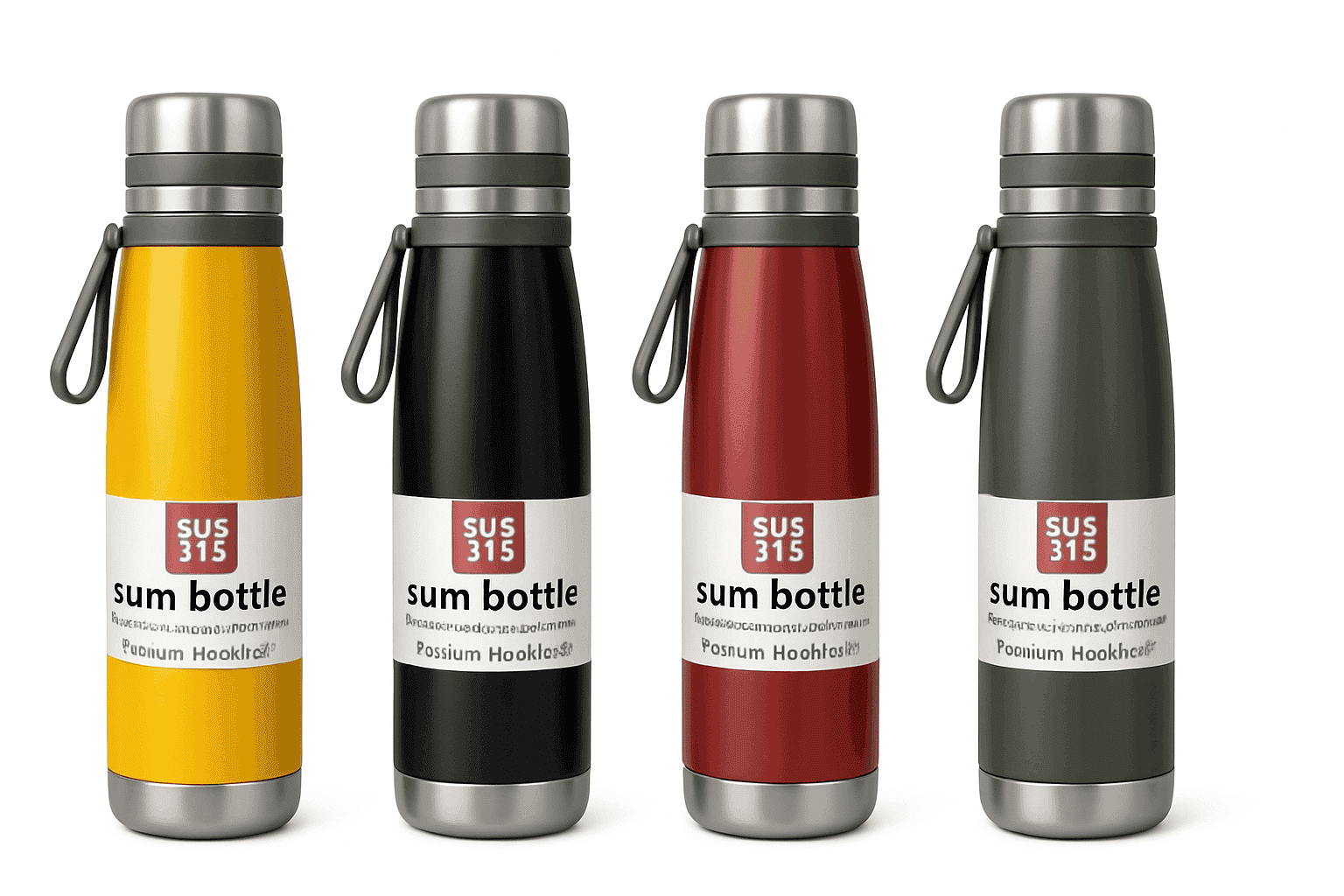 Stainless Steel Thermos Bottle, Large-Capacity Insulated Flask-1500ml yellow