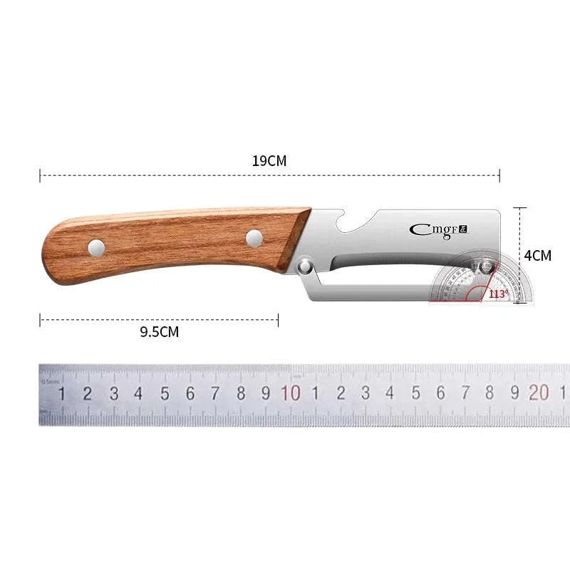 Stainless Steel Vegetable Peeler with Wooden Handle for Smooth Prep-United States / B
