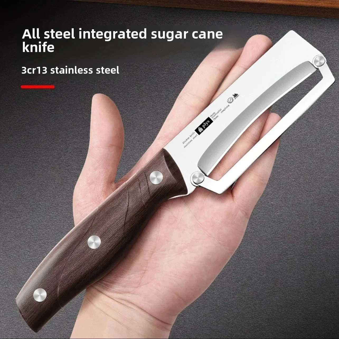 Stainless Steel Vegetable Peeler with Wooden Handle-Log form
