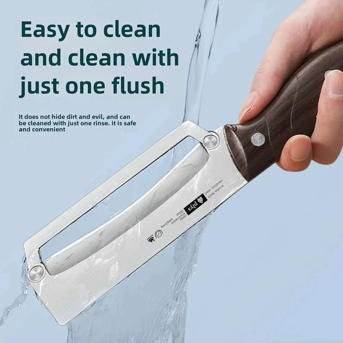 Stainless Steel Vegetable Peeler with Wooden Handle-Log form