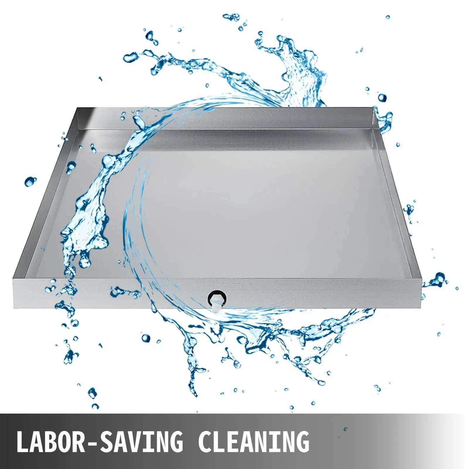 Stainless Steel Washing Machine Drain Pan with Welded Corners-32x30x2 Inch / United States