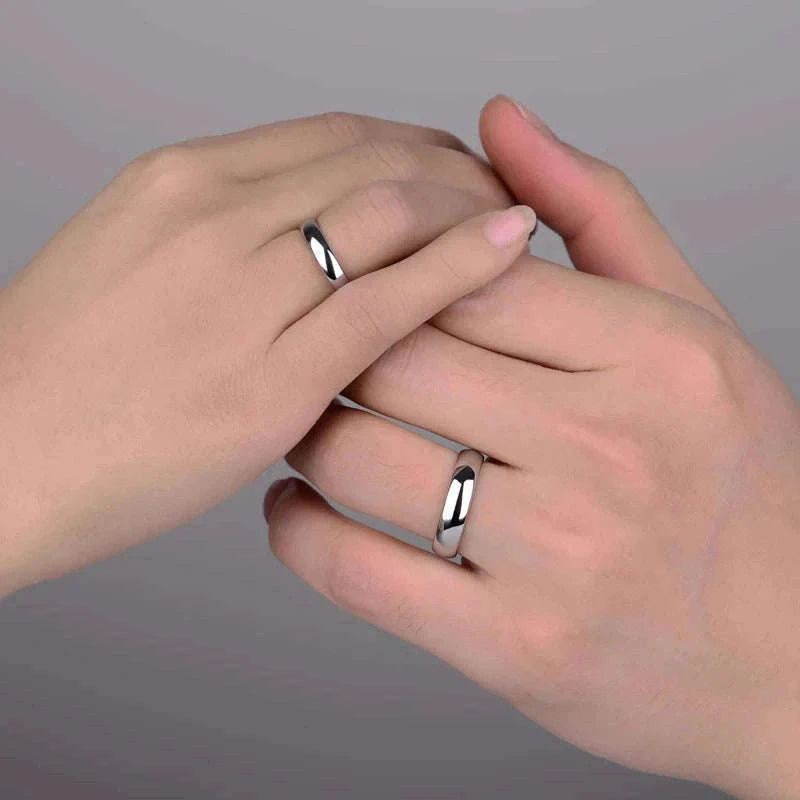 Stainless Steel Wedding Ring with Smooth Gold Finish-4mm Gold Color / 6