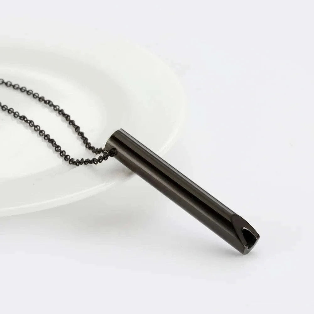 Stainless Steel Whistle Necklace Pendant Chain for Women-Rose gold
