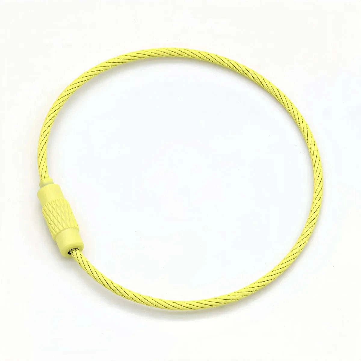 Stainless Steel Wire Keychain Ring Loop, 5/10 Pieces-Rose Red / 10pcs