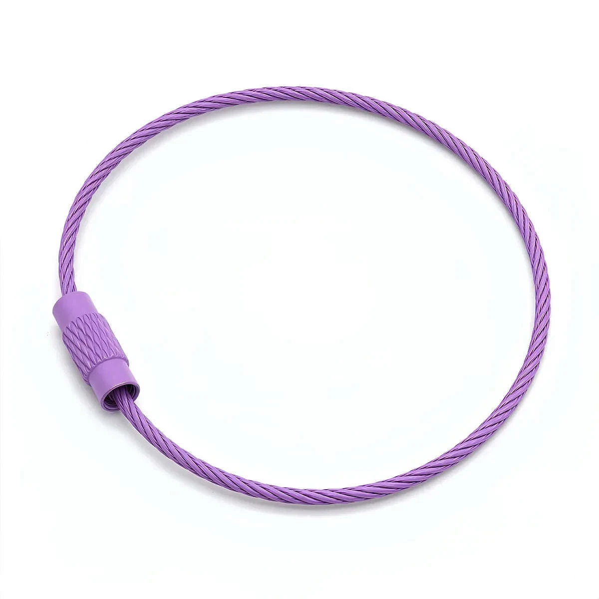 Stainless Steel Wire Keychain Ring Loop, 5/10 Pieces-Rose Red / 10pcs