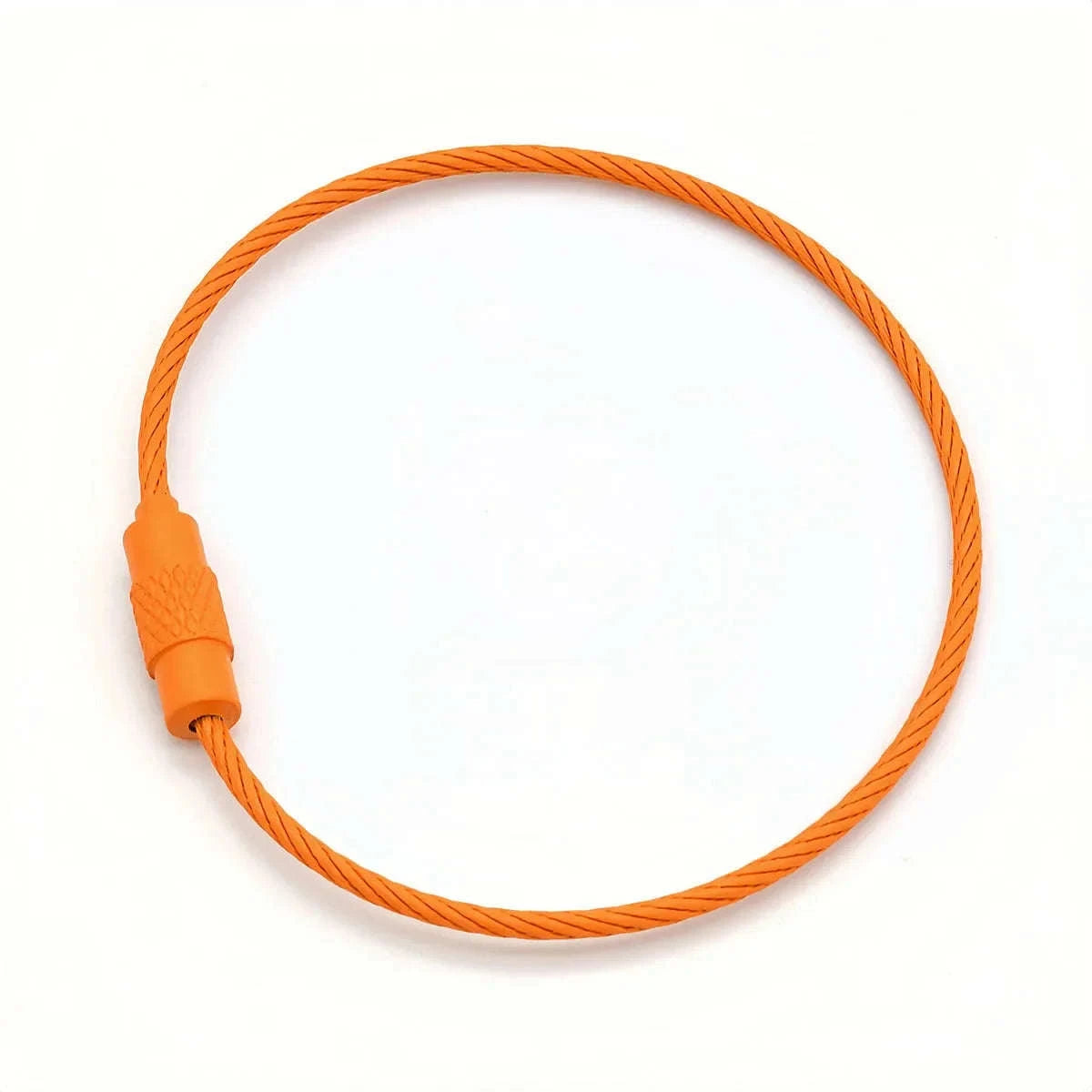 Stainless Steel Wire Keychain Ring Loop, 5/10 Pieces-Rose Red / 10pcs