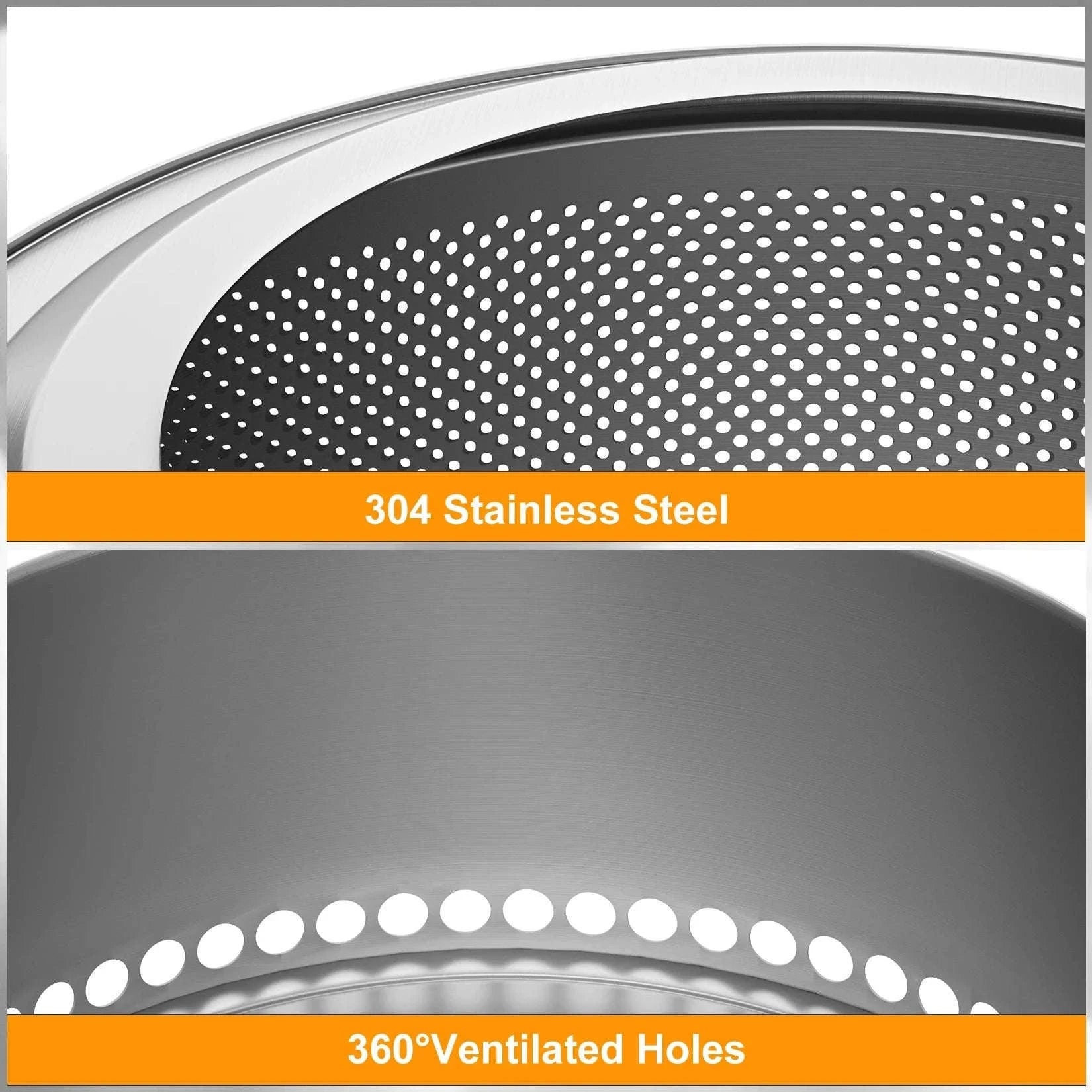 Stainless Steel Wood Burning Fire Pit with Carry Bag-50x41.5cm / United States