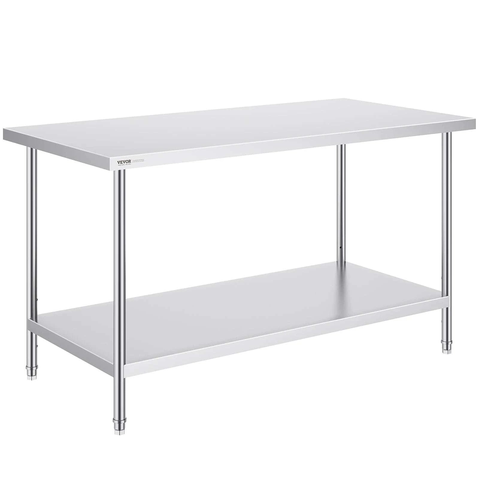 Stainless Steel Work Table with Adjustable Shelves for Kitchen Use-30x60 / United States