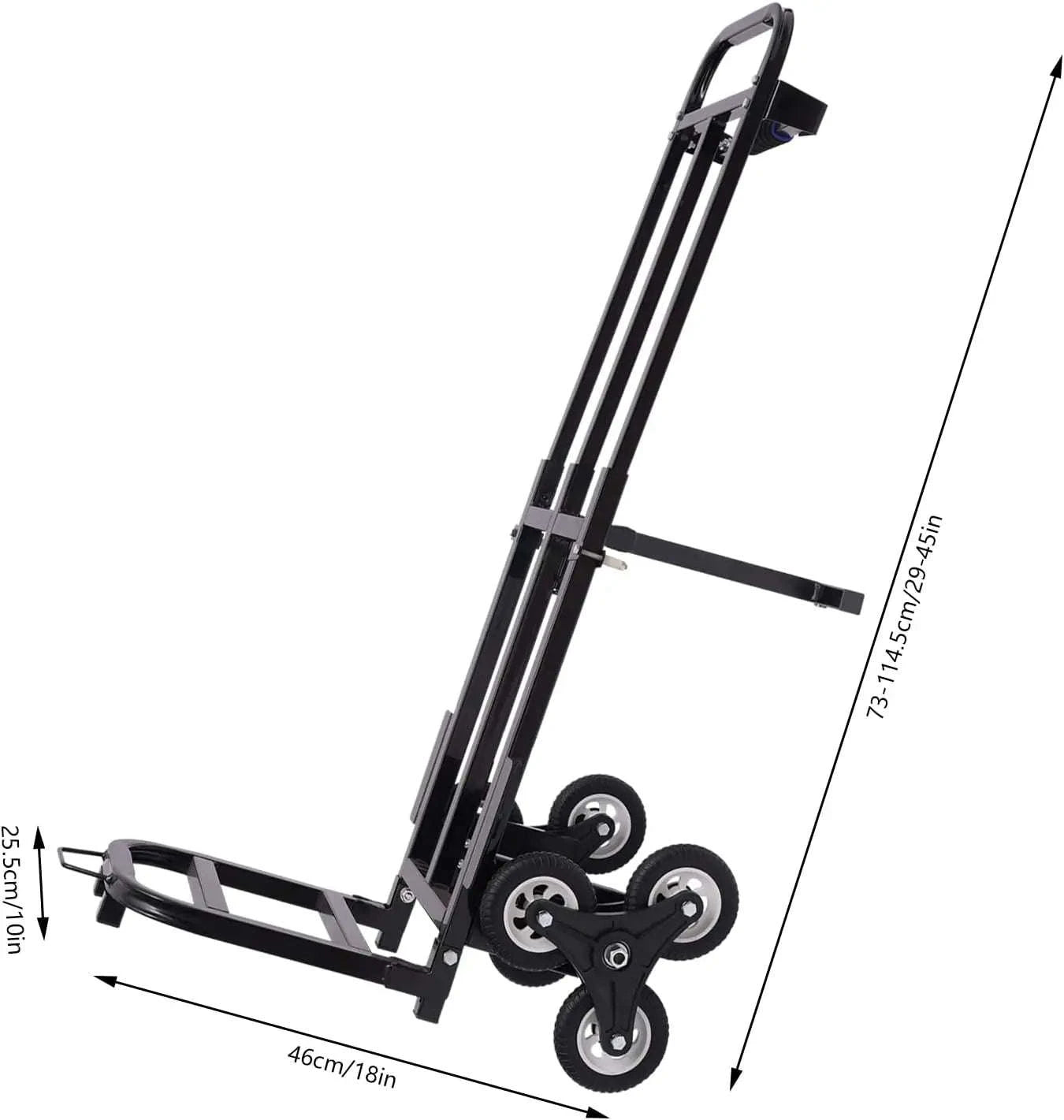 Stair Climbing Cart 460 lbs Folding Trolley with 6 Wheels-United States