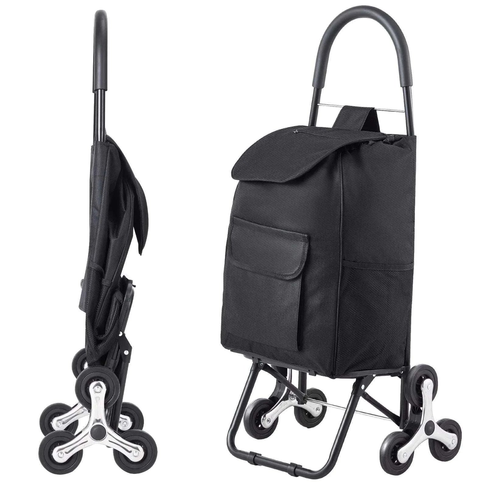 Stair Climbing Folding Grocery Cart 36L 110lbs Heavy Duty Trolley-36L / CZECH REPUBLIC