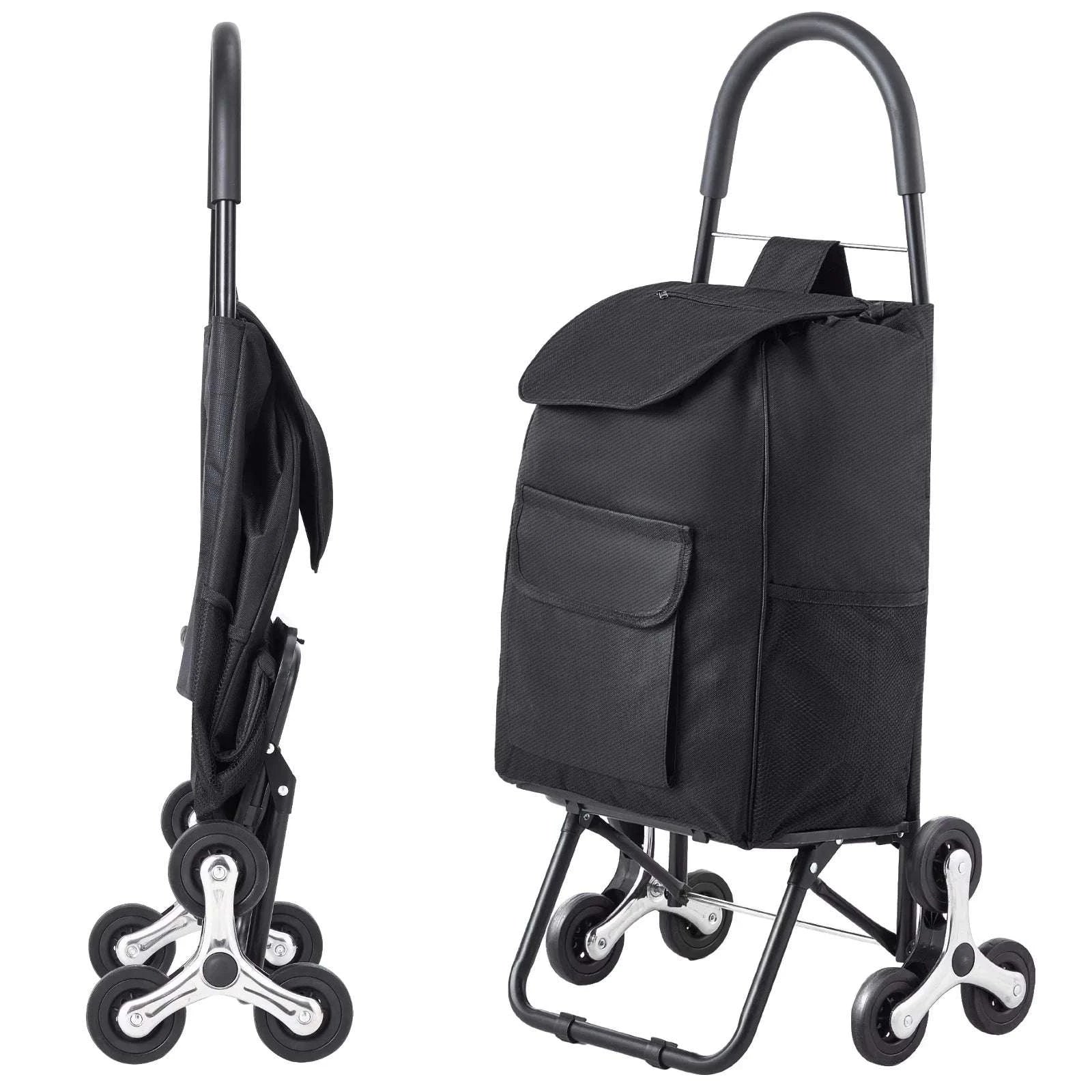 Stair Climbing Folding Grocery Cart 36L 110lbs Heavy Duty Trolley-36L / CZECH REPUBLIC
