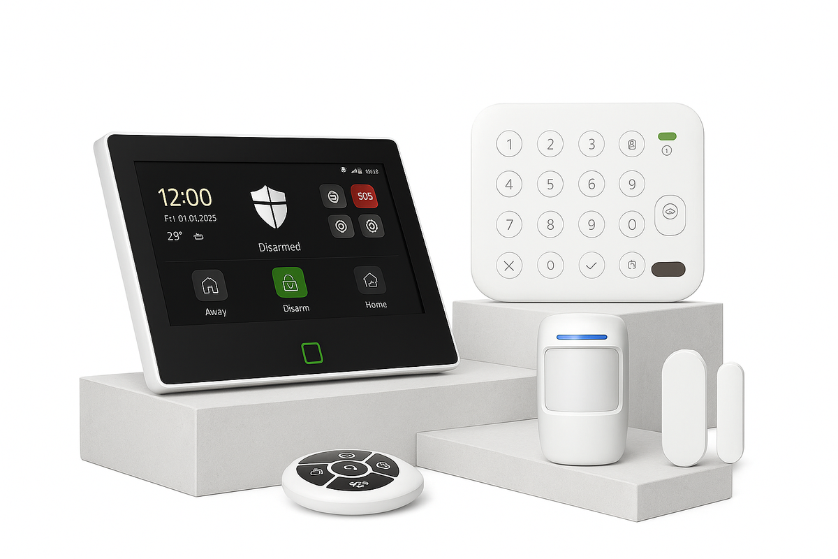 Staniot Sistem de Alarmă cu securitate pentru casă, 7 inch, 4G WiFi, ecran tactil, baterie încorporată de 5000mAh, Tuya; protecție securitate wireless