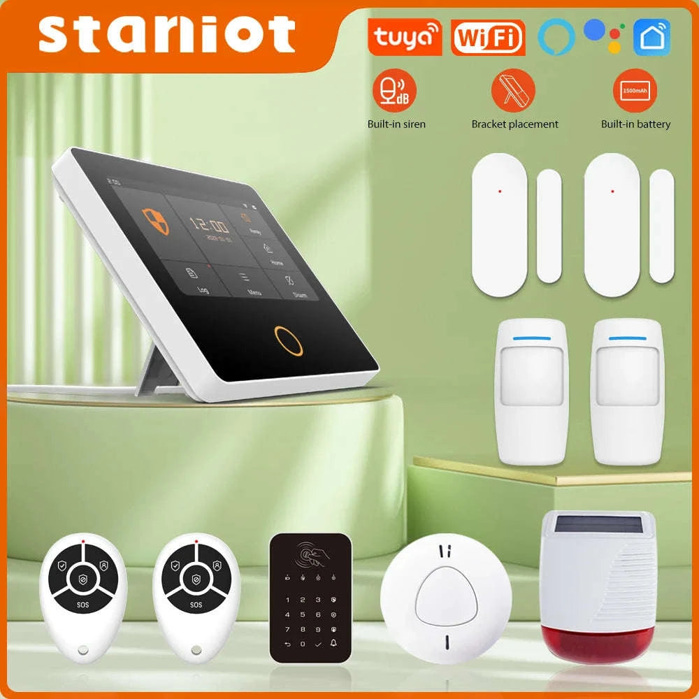 Staniot SecPanel 5 H502-WiFi Touch Home Alarm System-WiFi Set-N 12Kit / AU Plug